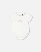 Deux Par Deux infant girl onesie & muslin shortall set