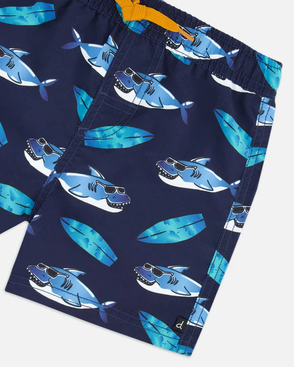 Deux Par Deux boys surf shark boardshorts