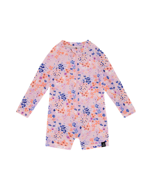 Deux Par Deux infant girl rashguard swimsuit