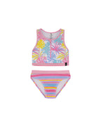 Deux Par Deux girls printed palm leaves swimsuit