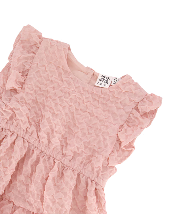 Deux Par Deux girls textured poplin dress