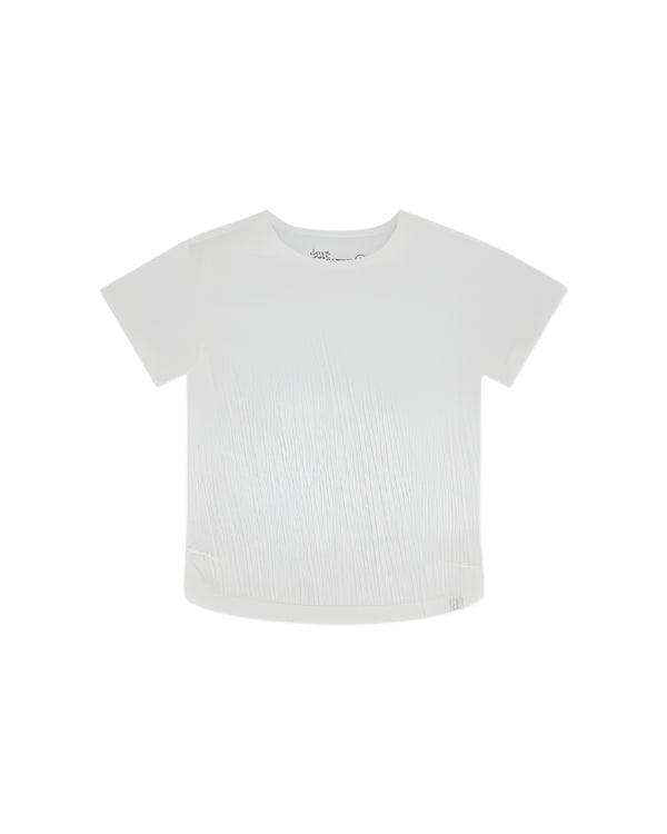 Deux Par Deux girls crinkle jersey top