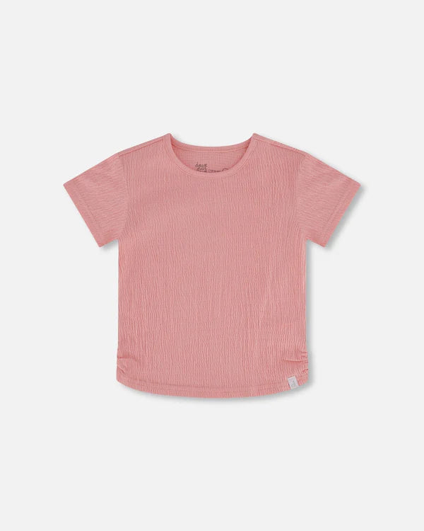 Deux Par Deux girls crinkle jersey top