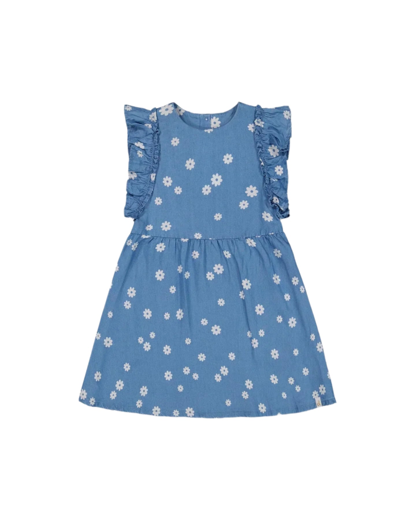 Deux Par Deux girls floral chambray dress