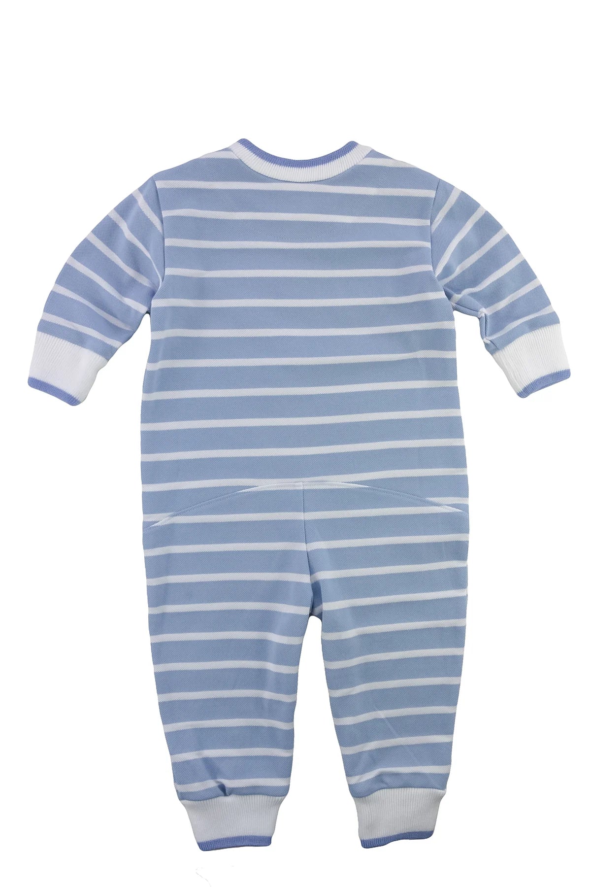 Florence Eiseman infant boy stripe romper with doggy applique