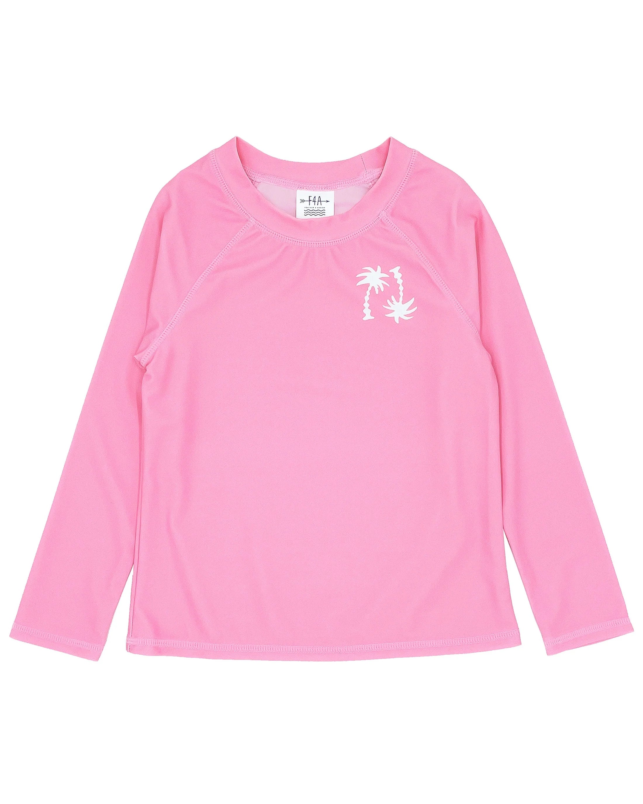 Feather 4 Arrow girls wavy palm long sleeve rashguard