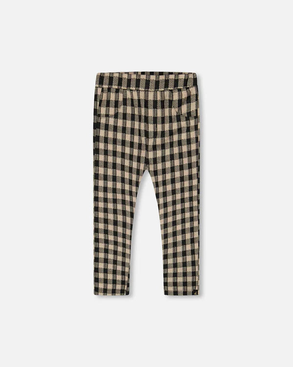 Deux Par Deux girls plaid treggings