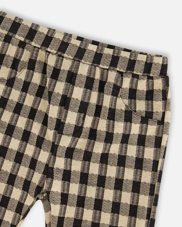 Deux Par Deux girls plaid treggings