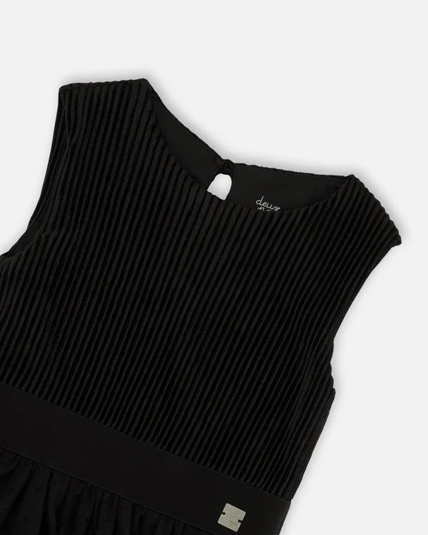 Deux Par Deux girls sleeveless dress with tulle skirt