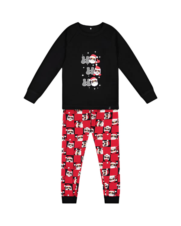 Deux Par Deux infant & kids cool santa pajamas