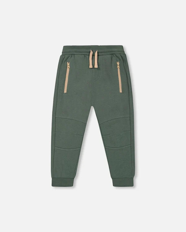 Deux Par Deux infant & boys fleece sweatpants with zip pockets
