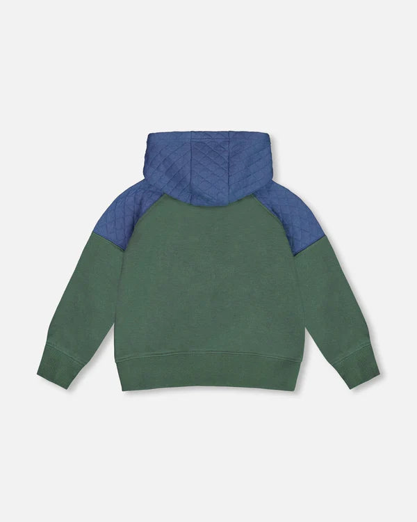 Deux Par Deux infant & boys full zip colorblock hooded sweatshirt