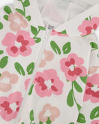 Deux Par Deux girls flower print zip hoodie
