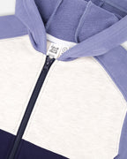 Deux Par Deux boys colorblock zip hoodie