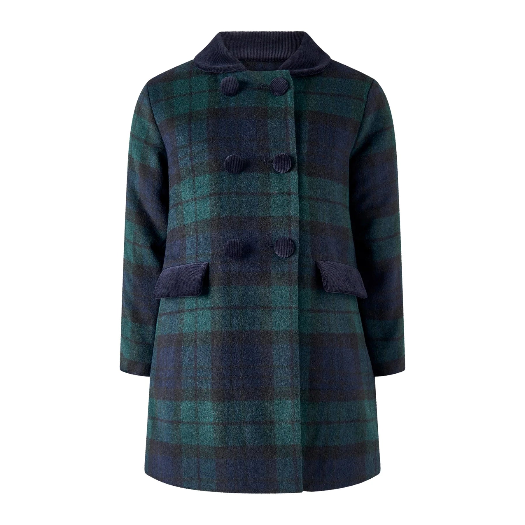 Rachel Riley girls blackwatch velvet coat