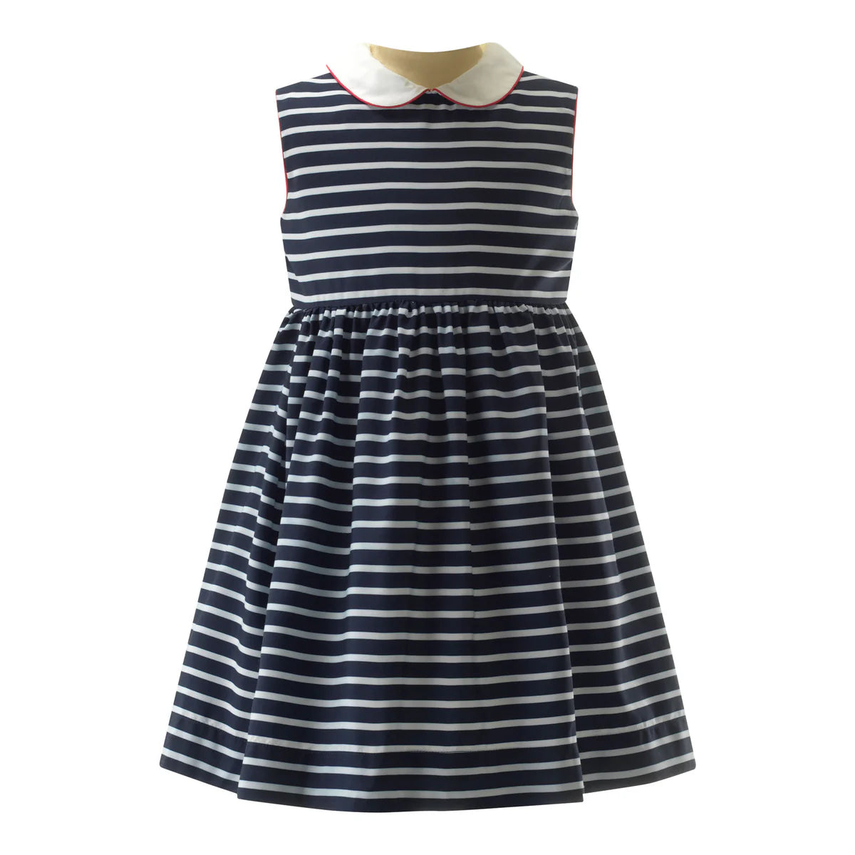 Rachel Riley girls striped peter pan collar dress
