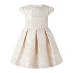 Rachel Riley girls pleated damask dress