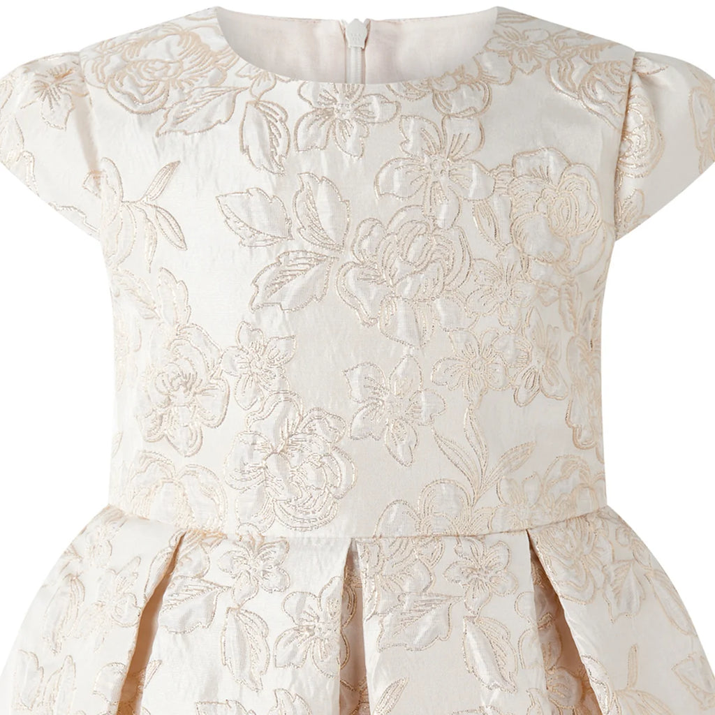 Rachel Riley girls pleated damask dress