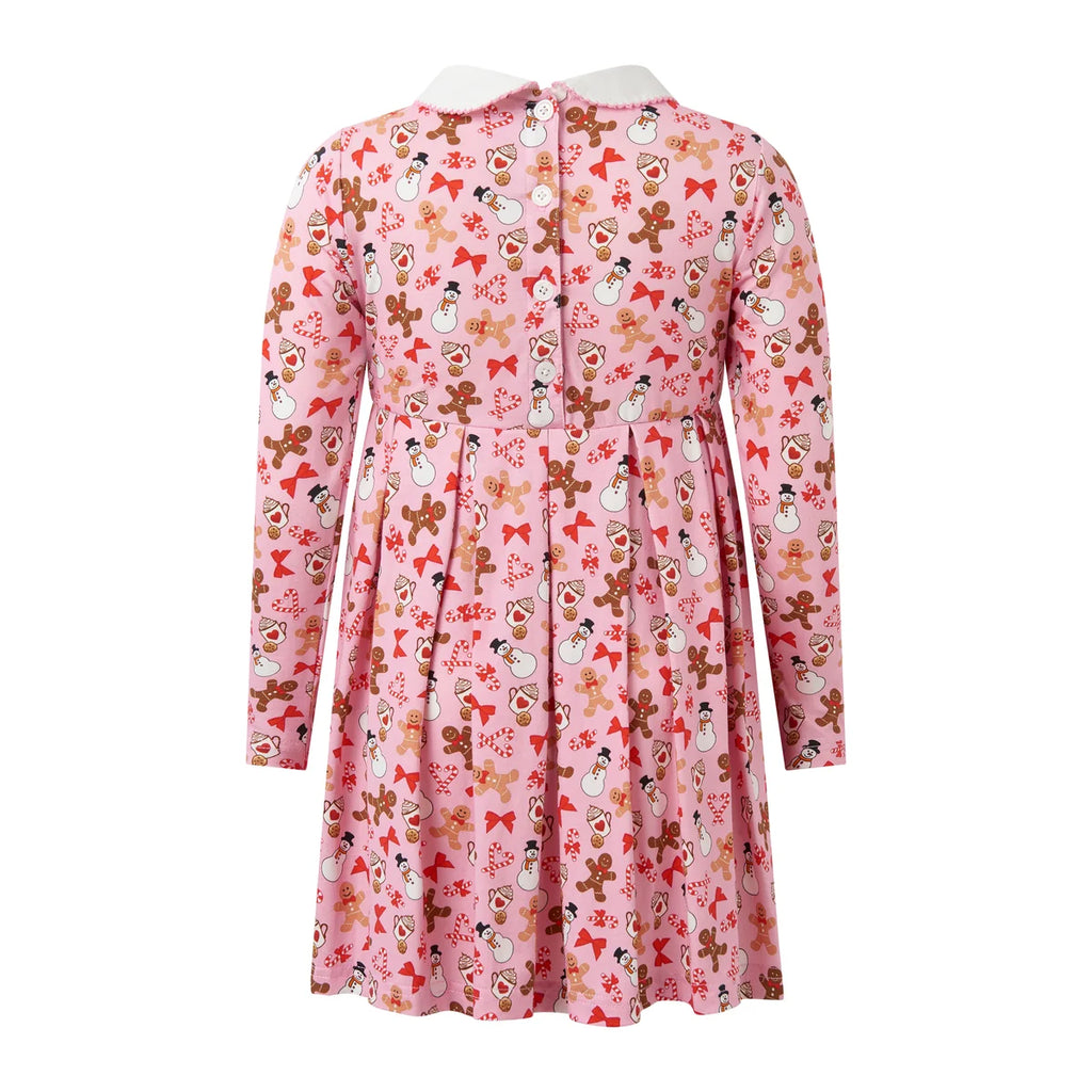Rachel Riley girls gingerbread jersey dress