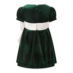 Rachel Riley girls velvet bow dress