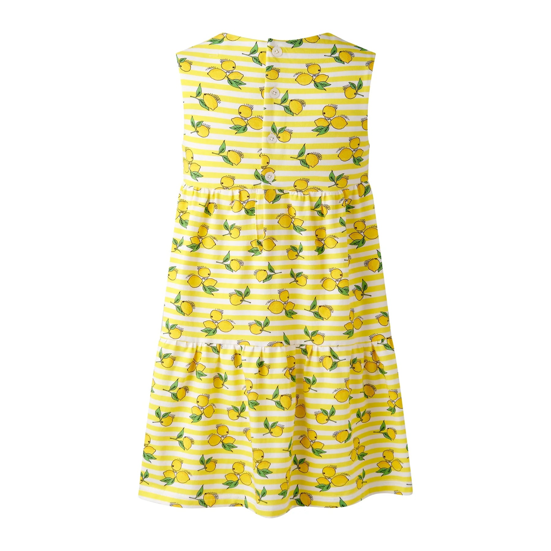 Rachel Riley girls lemon stripe jersey dress