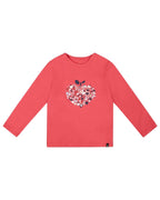 Deux Par Deux girls mini apples graphic long sleeve tee
