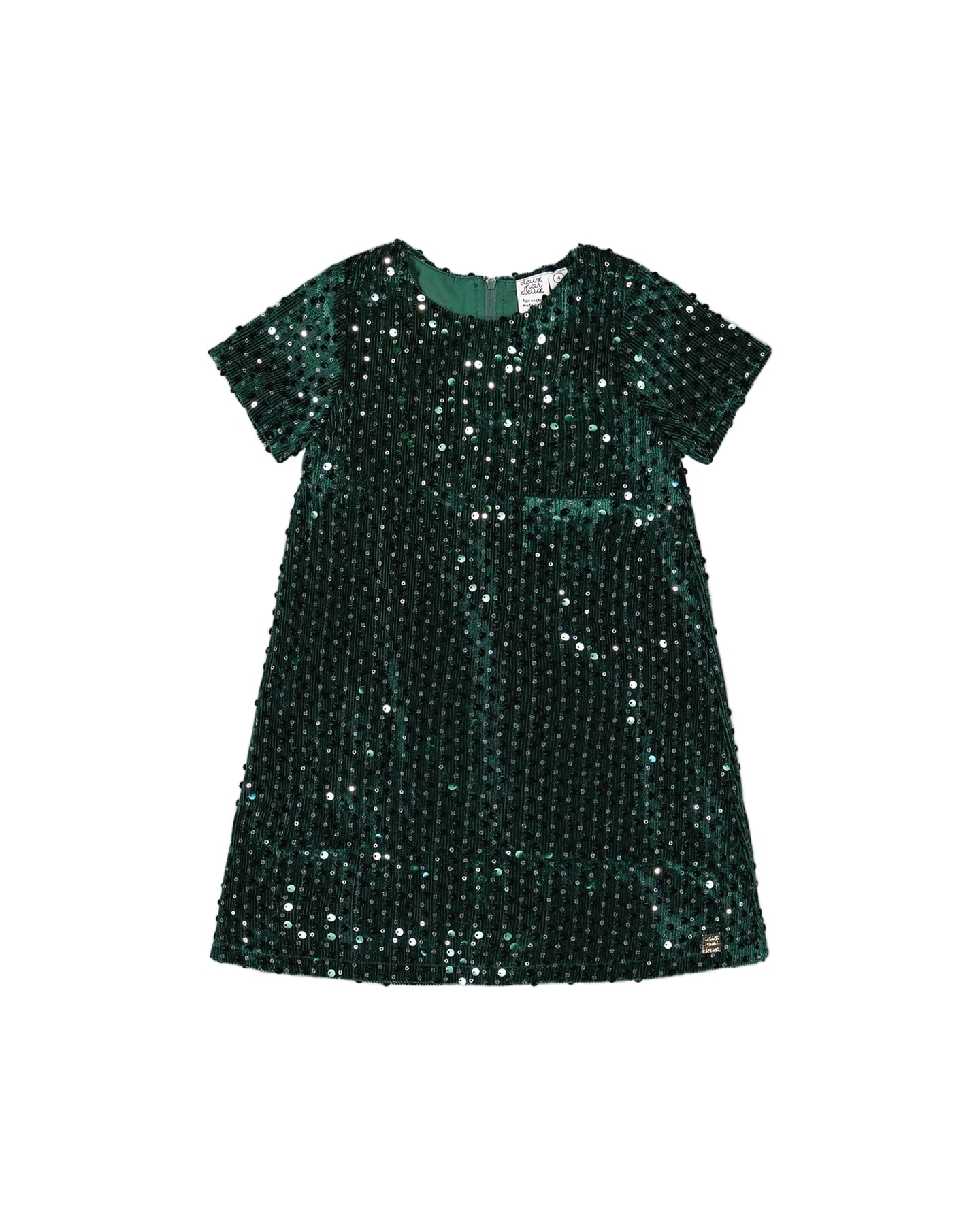 Deux Par Deux girls velvet sequin dress