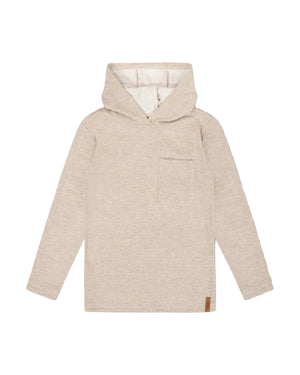 Deux Par Deux boys brushed jersey hooded tee