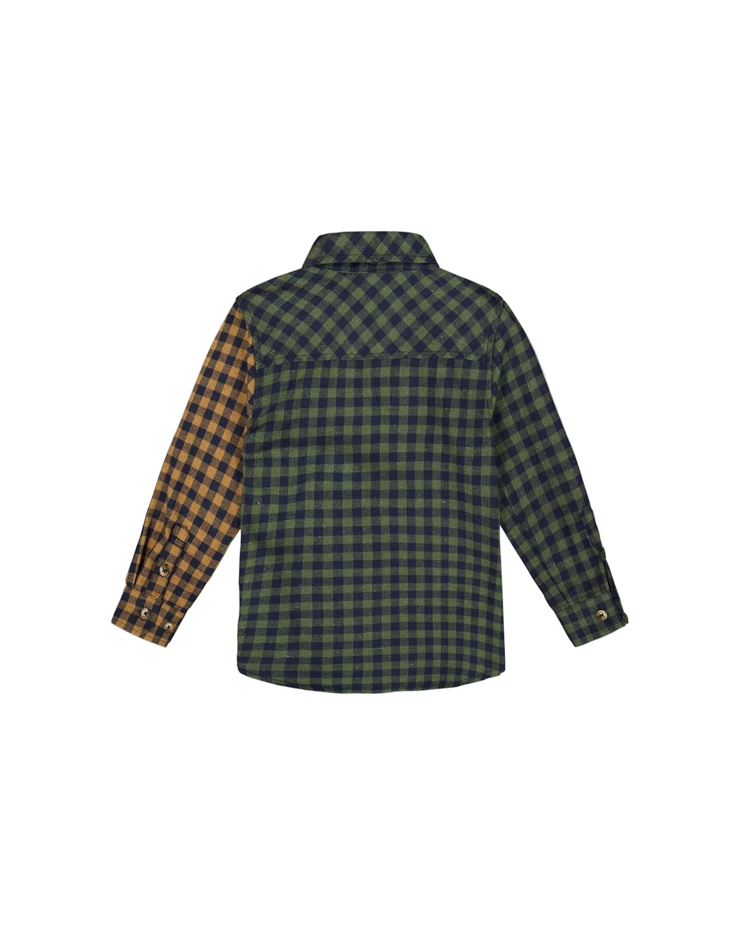 Deux Par Deux boys flannel two tone shirt