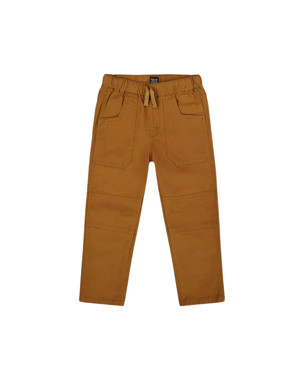 Deux Par Deux boys twill joggers with patch pockets