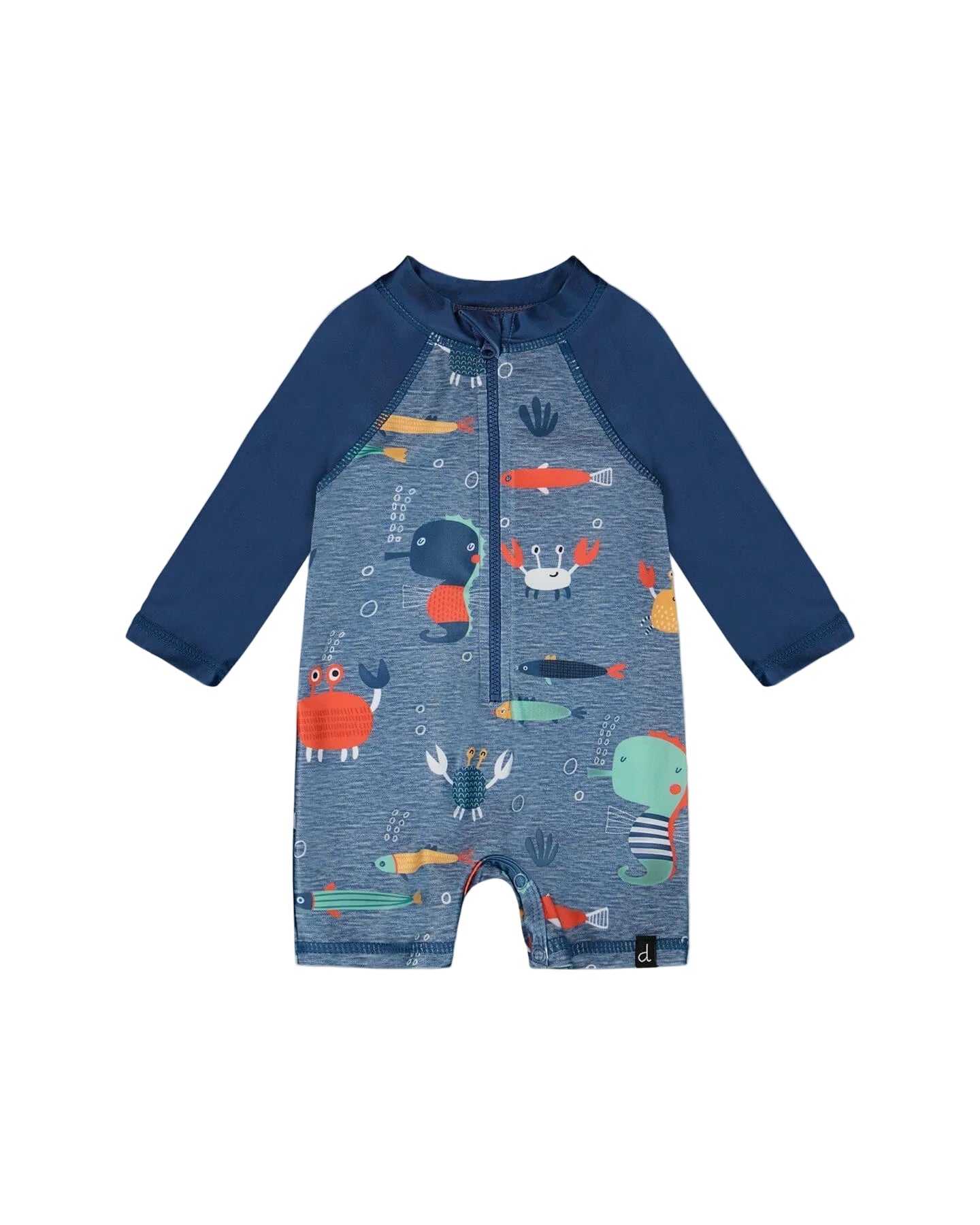 Deux Par Deux infant boy sea animals rashguard one-piece