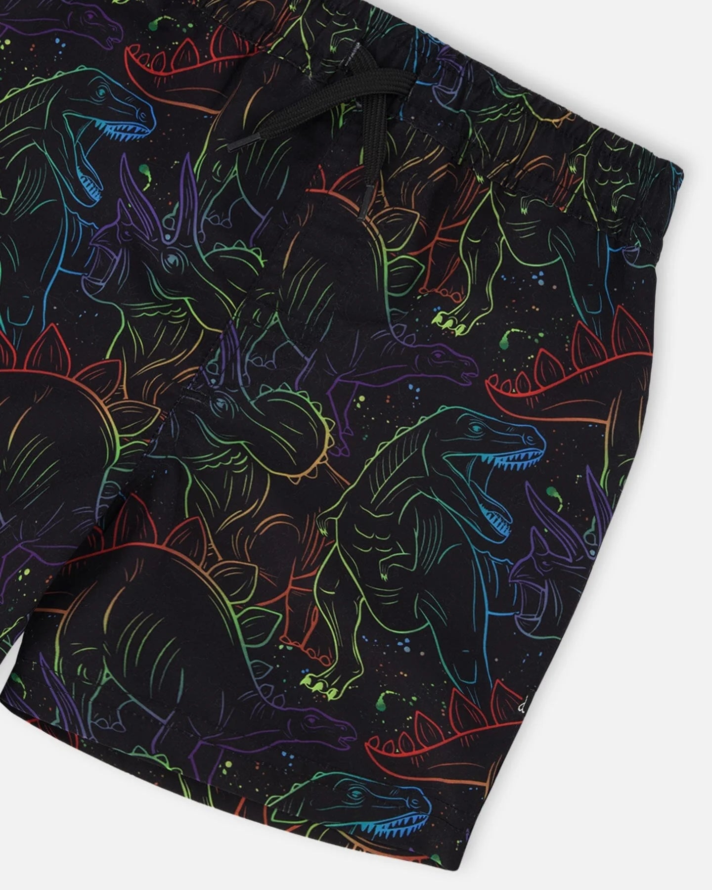 Deux Par Deux boys gradient dinosaurs swim trunks