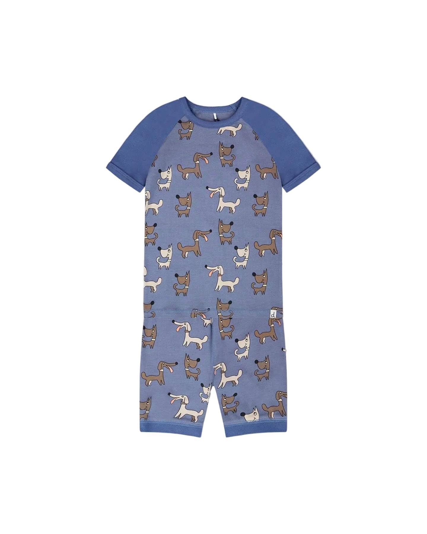 Deux Par Deux kids dog print short pajamas