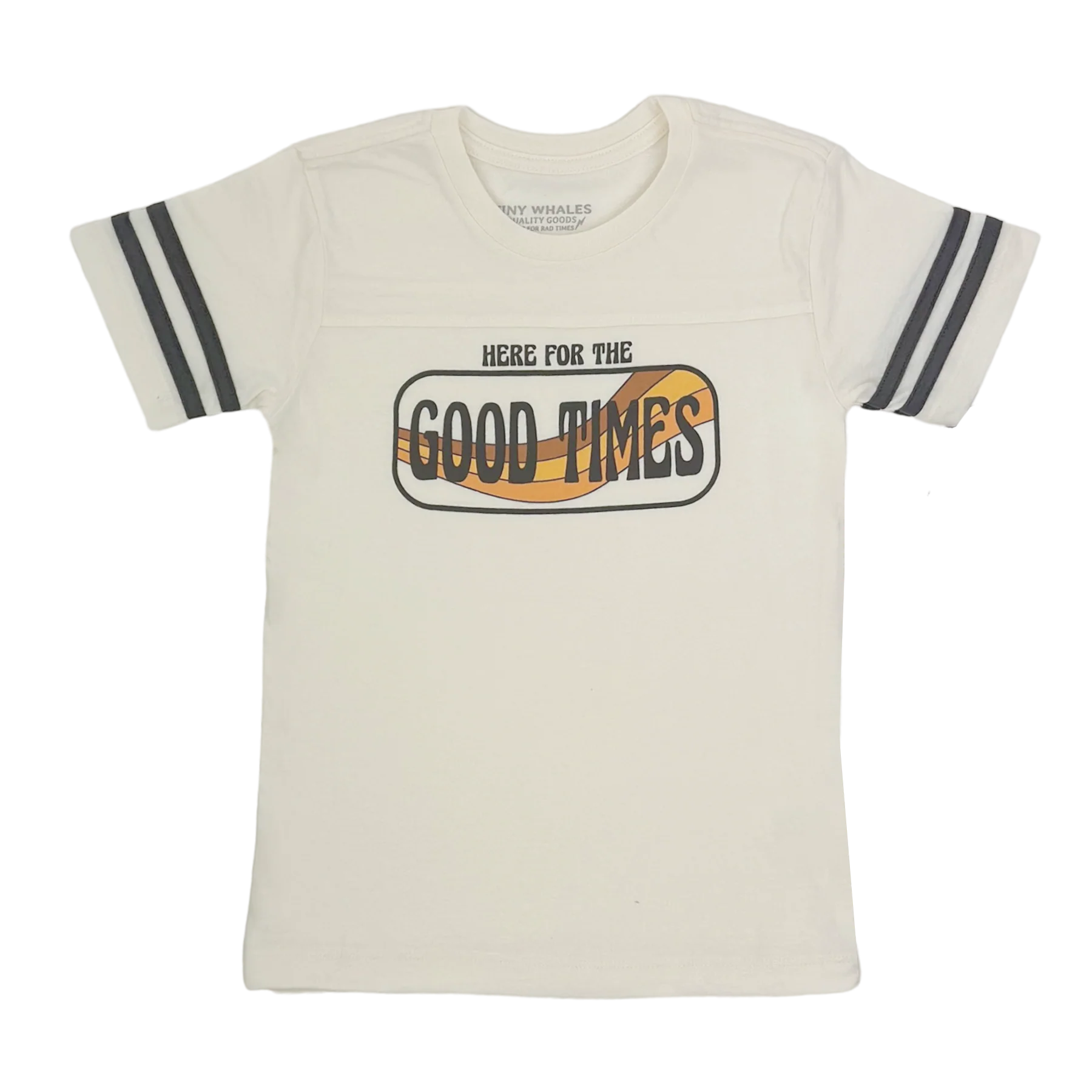Tiny Whales infant & kids "good times" football tee