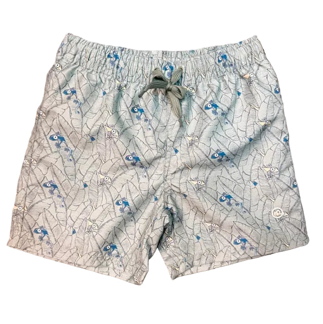 Minymo boys allover palm & lizard print swim shorts