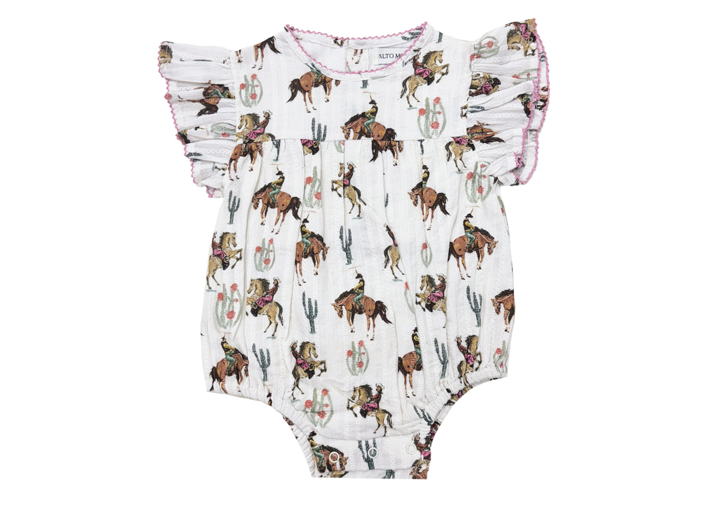 Alto Modas infant girl western print romper