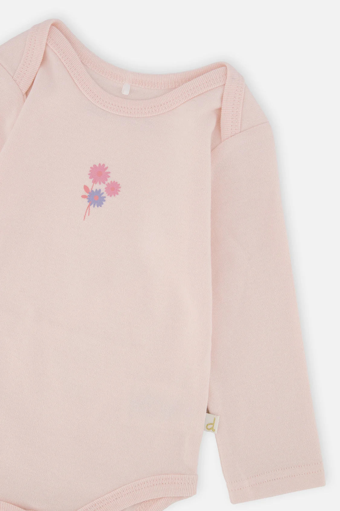 Deux Par Deux infant girl flower graphic onesie