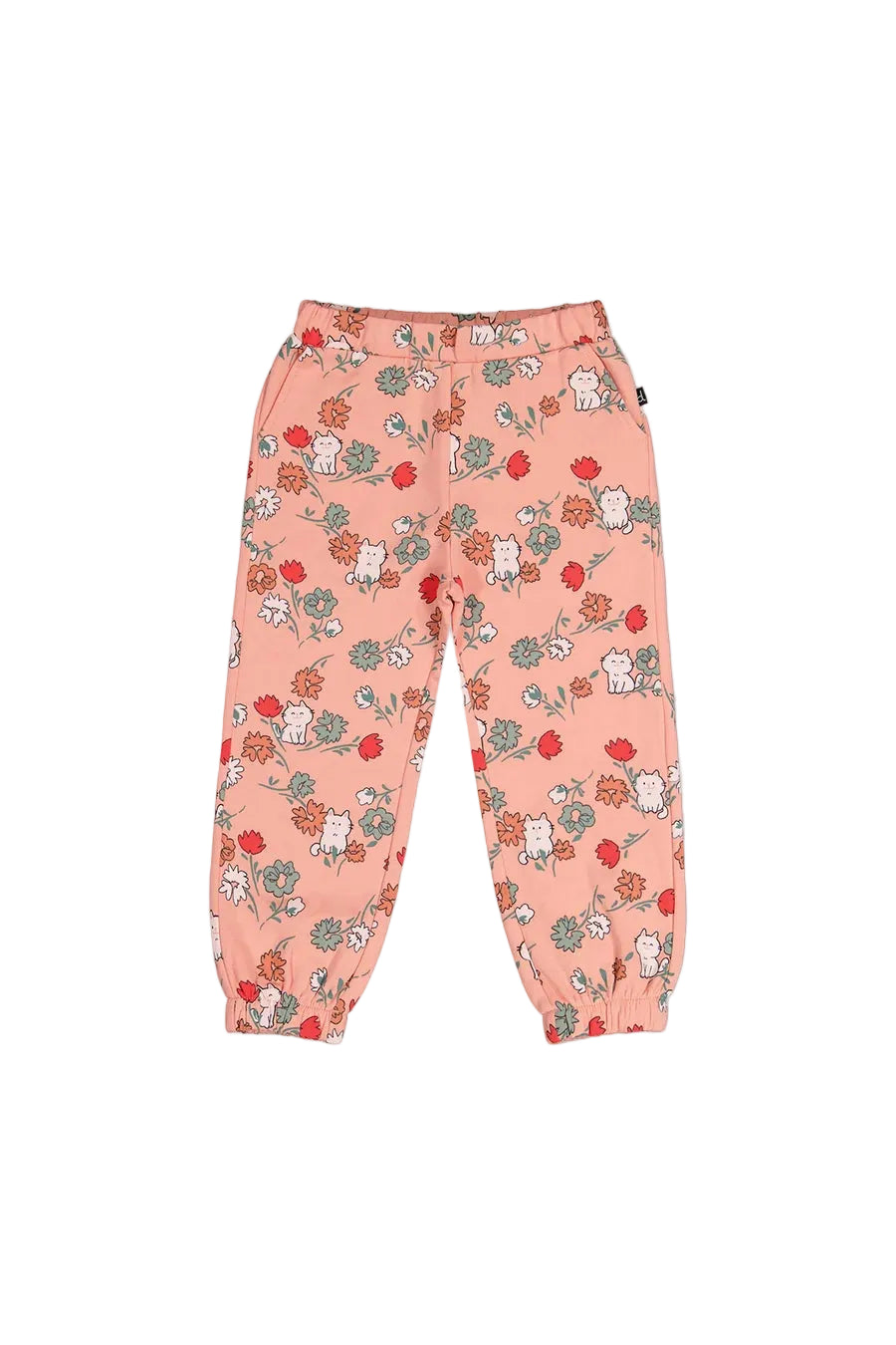 Deux Par Deux girls cat print sweatpants