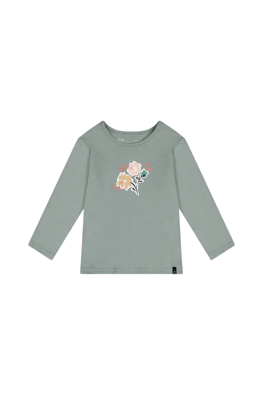 Deux Par Deux girls floral print long sleeve tee