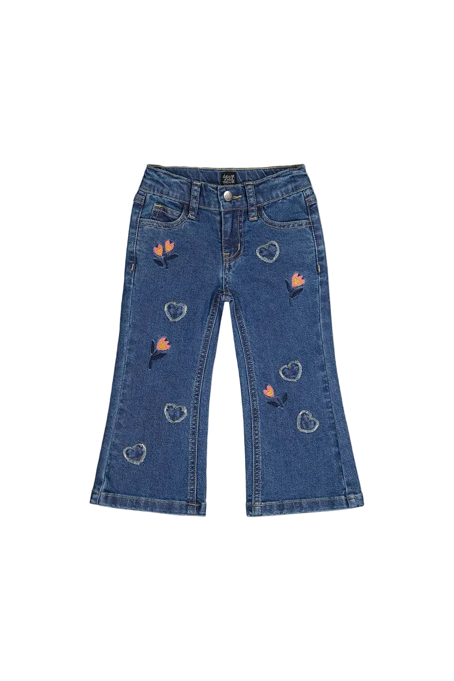 Deux Par Deux girls embroidered jeans
