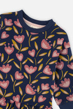 Deux Par Deux girls tulip print dress & purse set