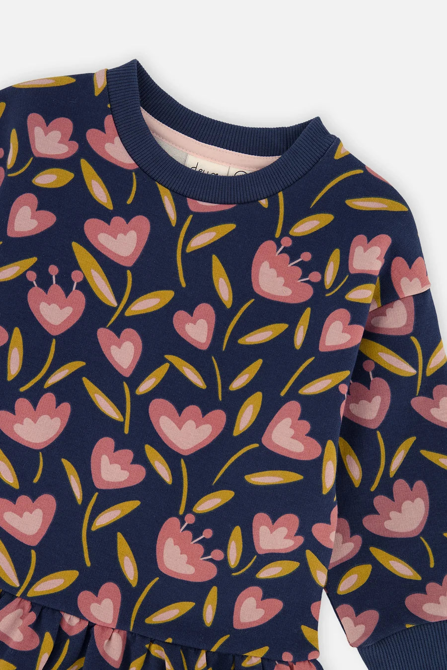 Deux Par Deux girls tulip print dress & purse set
