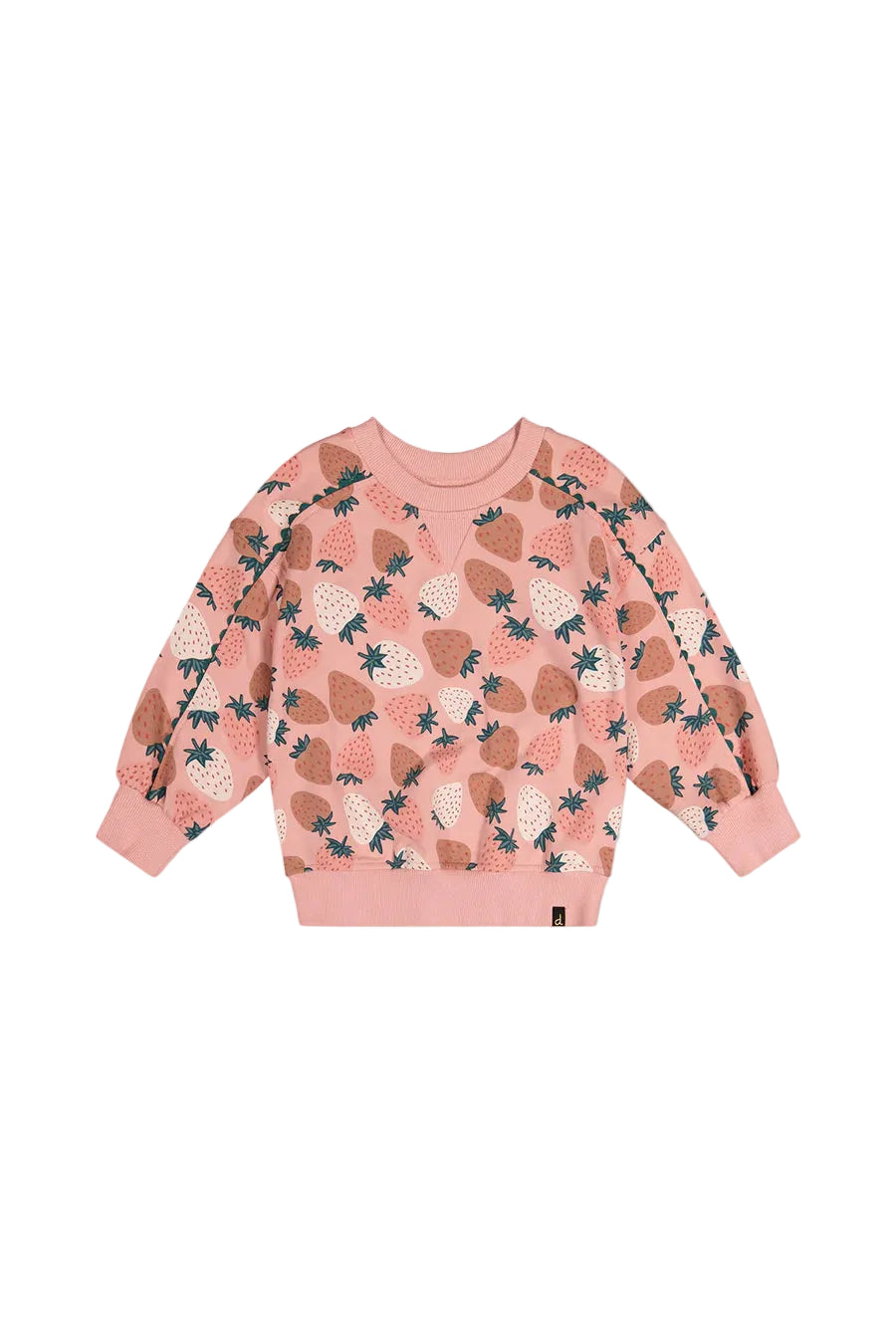 Deux Par Deux girls strawberry print sweatshirt