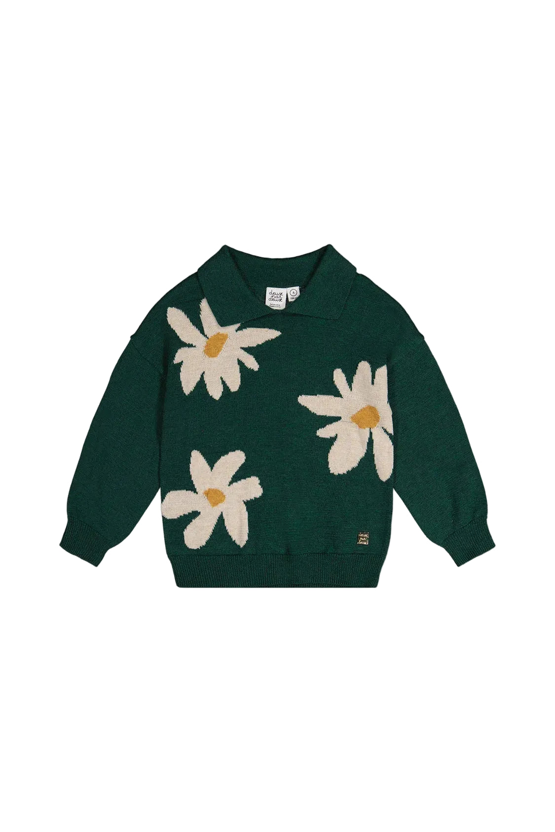 Deux Par Deux girls daisy print sweater