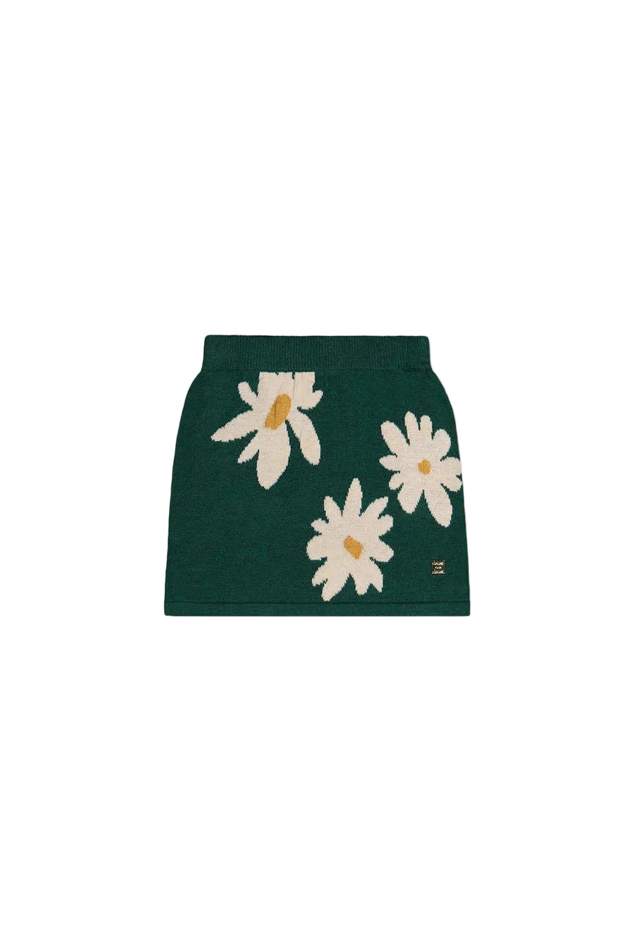 Deux Par Deux girls daisy print knit skirt