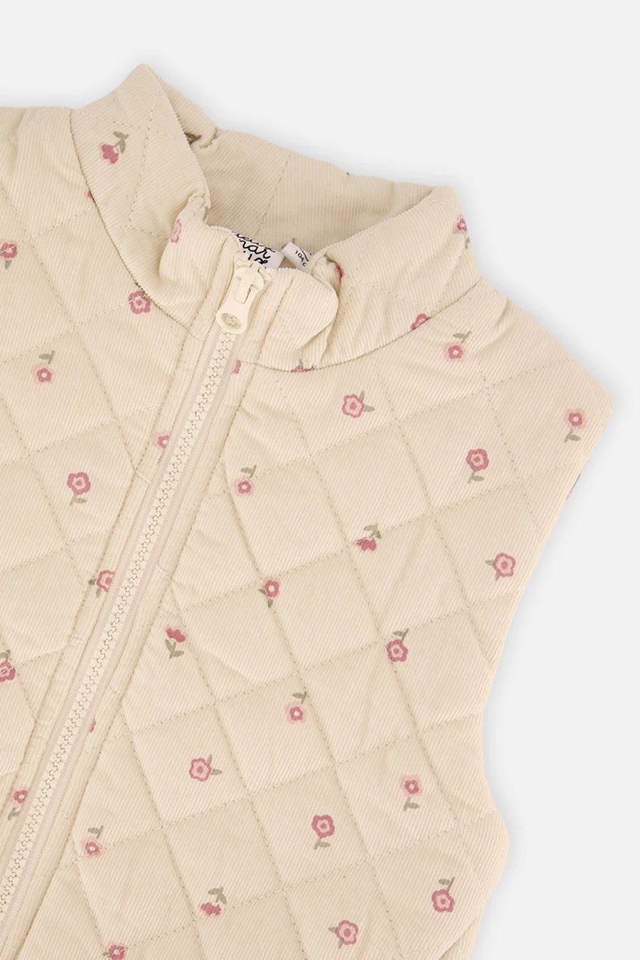 Deux Par Deux girls floral corduroy vest