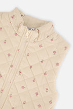 Deux Par Deux girls floral corduroy vest