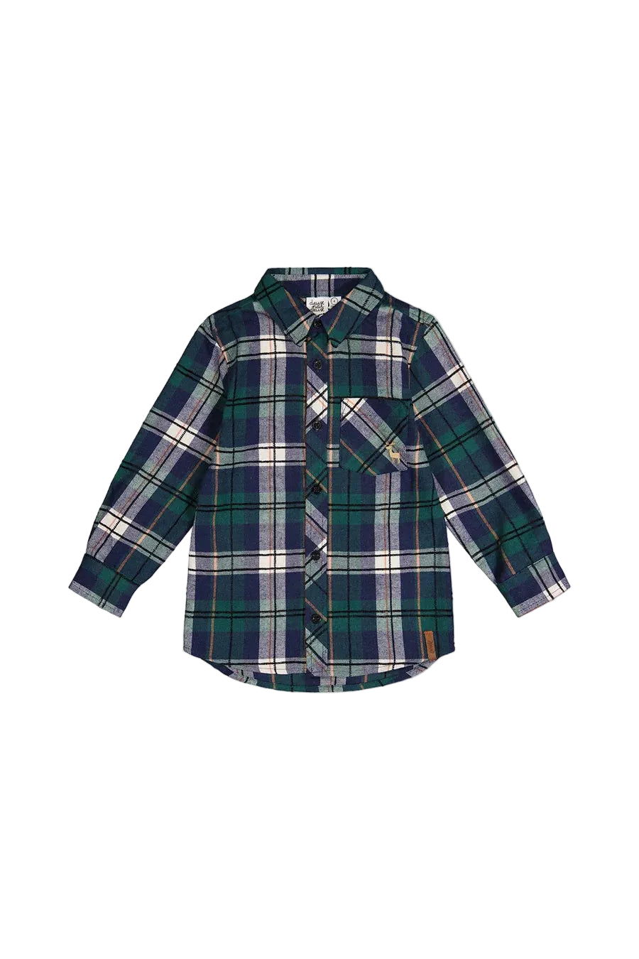 Deux Par Deux boys holiday plaid shirt