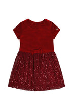 Deux Par Deux girls velvet & sequin dress