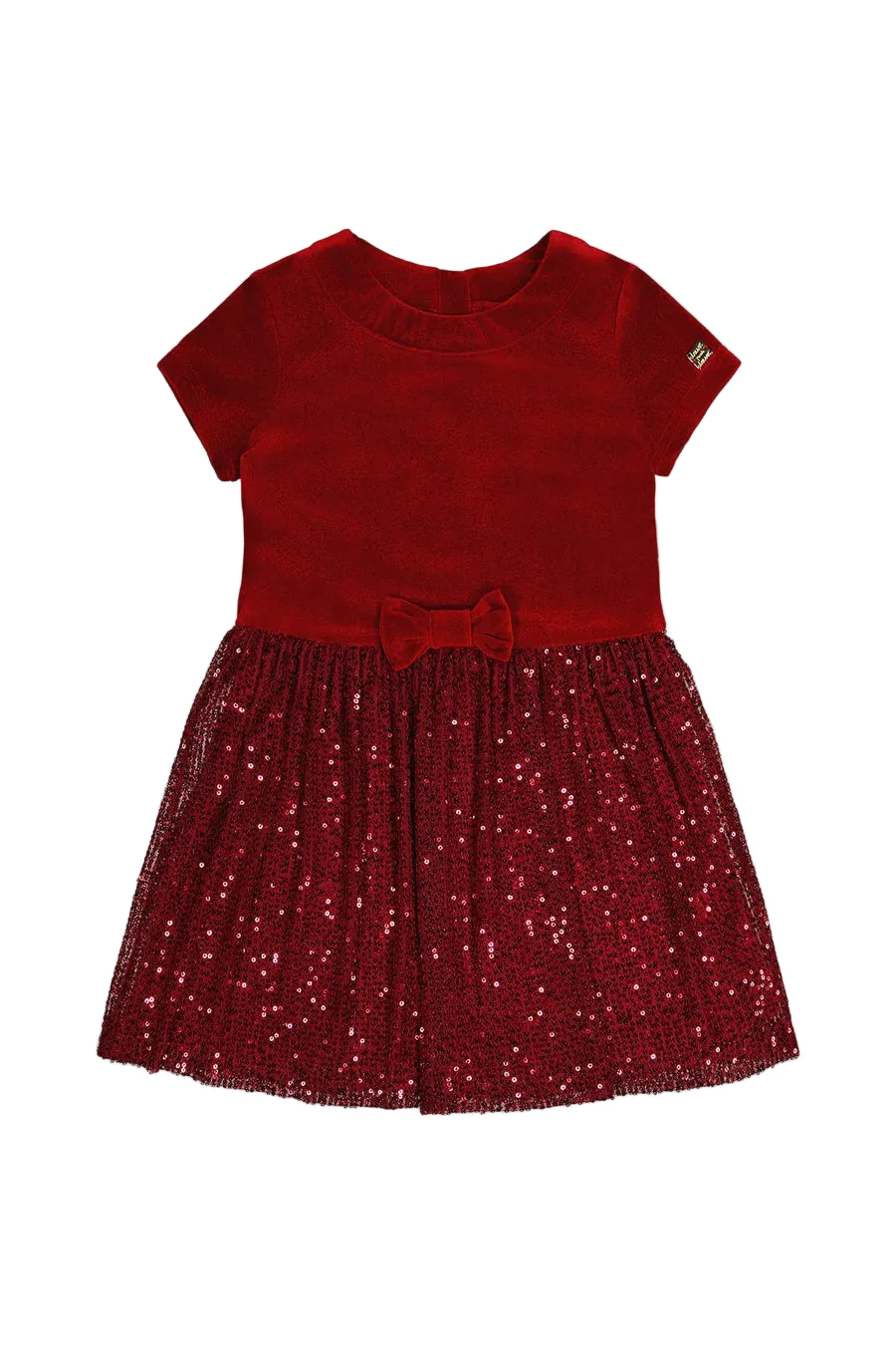 Deux Par Deux girls velvet & sequin dress